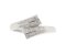 Modern Pave round brilliant cut diamond crossover ring top view