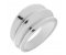 Modernist wide triple ridged stoneless dress ring main image