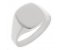 14x12mm portrait large plain gents cushion shaped signet ring main image
