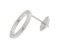 Circle of life grain set round brilliant cut diamond earrings side view
