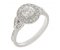Fancy vintage style round brilliant cut diamond halo cluster ring main image