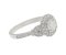Fancy vintage style round brilliant cut diamond halo cluster ring alt view