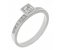 Devona princess cut diamond rubover solitaire engagement ring with diamond set band main image