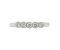Rubover five stone round brilliant cut diamond eternity ring top view