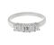 Jasmine Art deco style emerald cut diamond five stone eternity ring top view