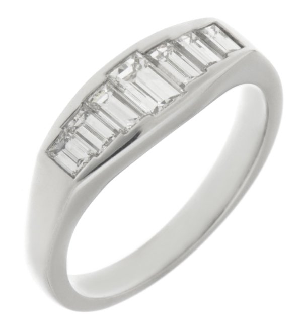 Addis art deco style baguette diamond eternity ring main image