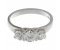 Valentine round brilliant cut diamond contemporary trilogy ring alt angle