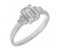 Art deco Enzo Emerald cut and baguette diamond engagement ring main large