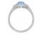 Art deco Enzo Emerald cut Aquamarine and baguette diamond ring side view