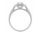 Luciana Art deco Radiant cut and round diamond halo cluster ring side view