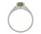 Art deco emerald cut green sapphire and baguette diamond ring side view