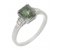 Art deco emerald cut green sapphire and baguette diamond ring main image