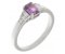 Art deco emerald cut purple sapphire and baguette diamond ring main image