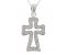 Contemporary round brilliant cut diamond set modern cross main image