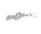 Contemporary round brilliant cut diamond set modern cross side view