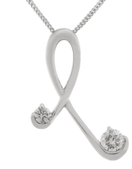 Contemporary crossover modernist style round diamond pendant main image