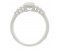 Art deco rubover baguette cut diamond engagement ring side view