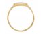 Oval white enamel and diamond star set signet ring side view