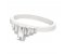 Crown Art Deco style baguette Diamond bar set ring angle view