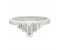 Crown Art Deco style baguette Diamond bar set ring top view