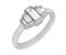 Art Deco style baguette cut Diamond five stone bar set cluster ring main image