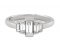 Art Deco style baguette cut Diamond five stone bar set cluster ring top view