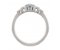 Art deco style baguette cut Aqua blue sapphire and diamond ring side