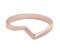 Lightening shaped plain stoneless stacker dress ring red