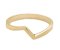 Lightening shaped plain stoneless stacker dress ring yellow