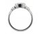 Vintage style Art Deco oval and round diamond engagement ring side view
