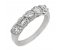 Classic five stone round diamond four claw set half eternity ring main image