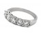 Classic five stone round diamond four claw set half eternity ring angle