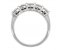Classic five stone round diamond four claw set half eternity ring side