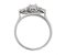 Olivia oval cut diamond engagement ring with pear shape side stones side view