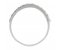 Grain set round brilliant cut diamond shaped eternity ring wedding band side