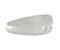 Classic gypsy style round brilliant cut diamond trilogy ring angle