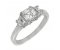 Art deco Asscher cut and Cadillac cut diamond engagement ring angle