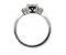 Art deco Asscher cut and Cadillac cut diamond engagement ring side