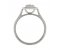 Classic oval diamond rubbed over set halo ring
