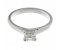 Kiss style Asscher cut diamond solitaire engagement ring