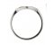 Art deco step cut out shaped crescent wedding ring