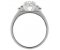 Art deco step round brilliant cut diamond solitaire engagement ring