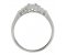 Art deco emerald cut diamond and baguette diamond cluster ring