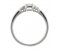 Art deco emerald cut and baguette diamond engagement ring side view
