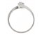 Paris pear shape diamond crossover solitaire engagement ring