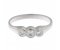 Gypsy style round brilliant cut diamond trilogy ring