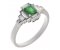 Art deco emerald cut emerald and baguette diamond cluster ring 3